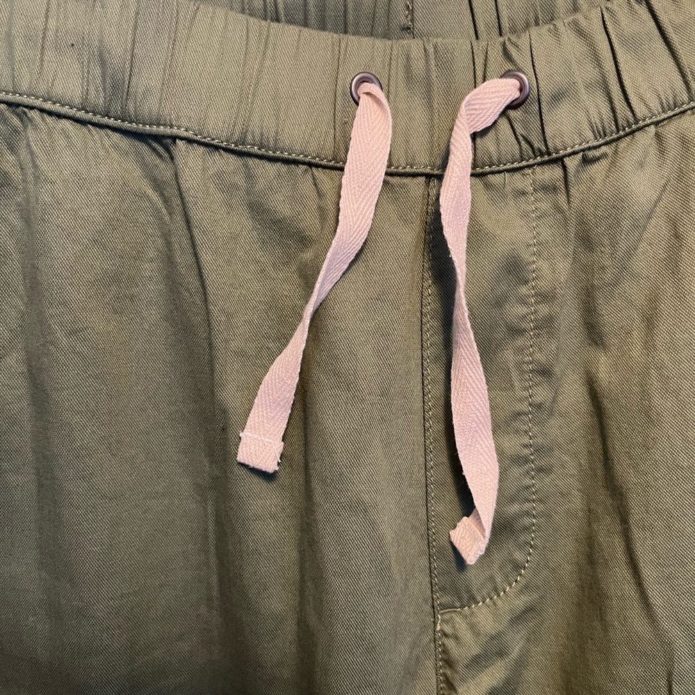 Womens sz L Pact Olivine “Daily Twill” Drawstring mid weight casual work pants - Picture 4 of 5